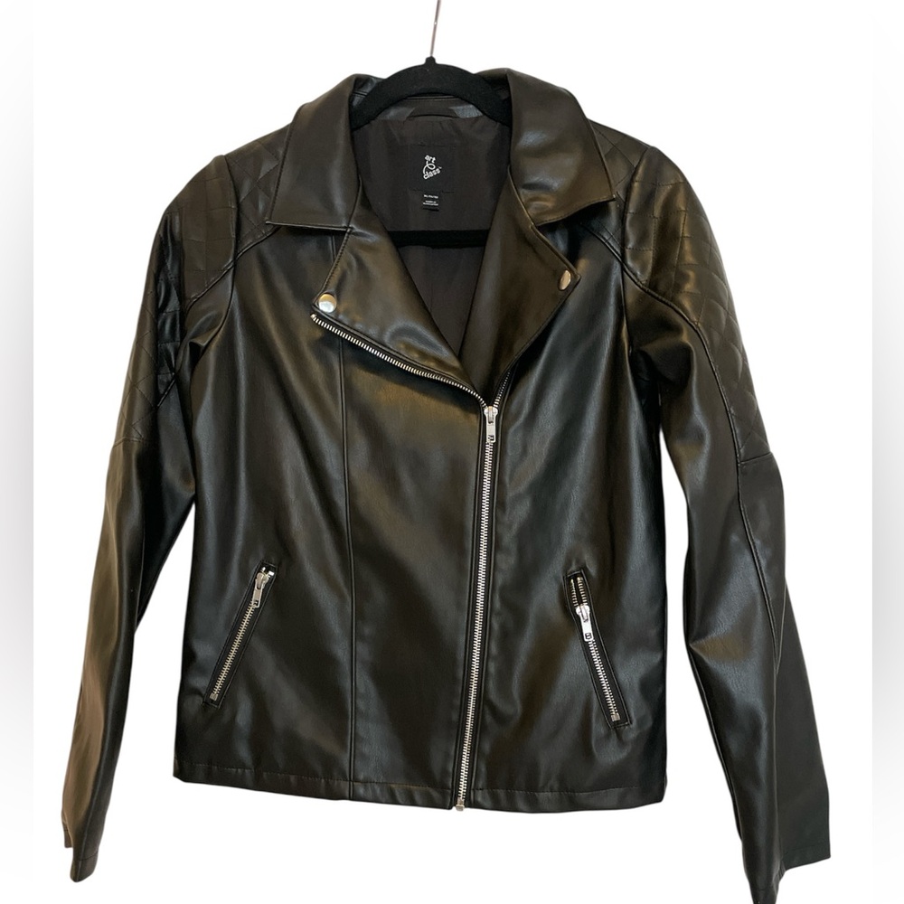 Art Class Black Leather Moto Jacket